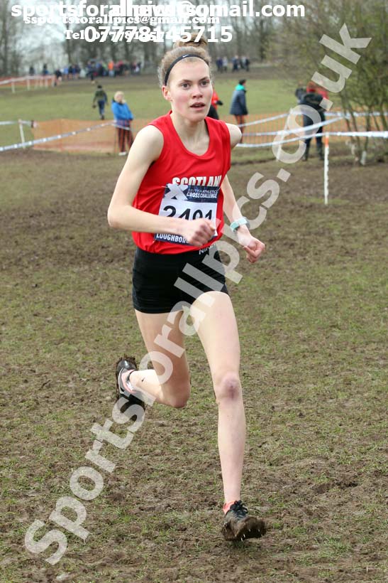 Womens under-20s, 2020 British Athletics Inter Counties Cross Country Champs., Prestwold Hall, Loughborough. Photo: David T. Hewitson/Sports for All Pics
